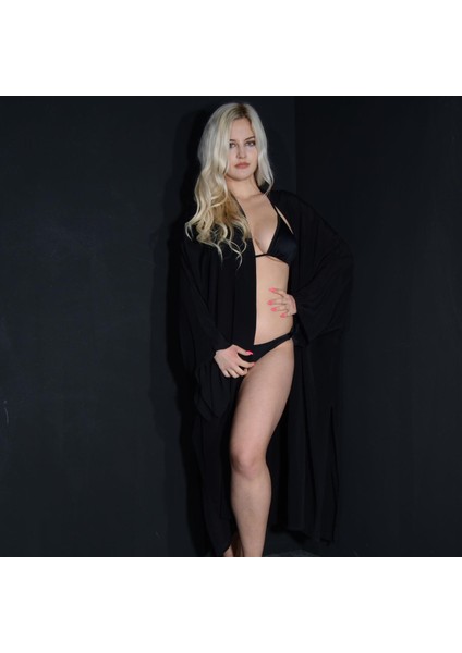 Paredora Dark Black Kimono Pareo