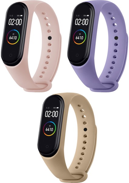 Xiaomi Mi Band 3 ve Mi Band 4 Uyumlu Yüksek Kalite Silikon Kordon Seti