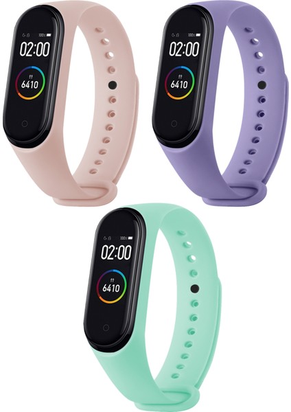 Xiaomi Mi Band 3 ve Mi Band 4 Uyumlu Yüksek Kalite Silikon Kordon Seti