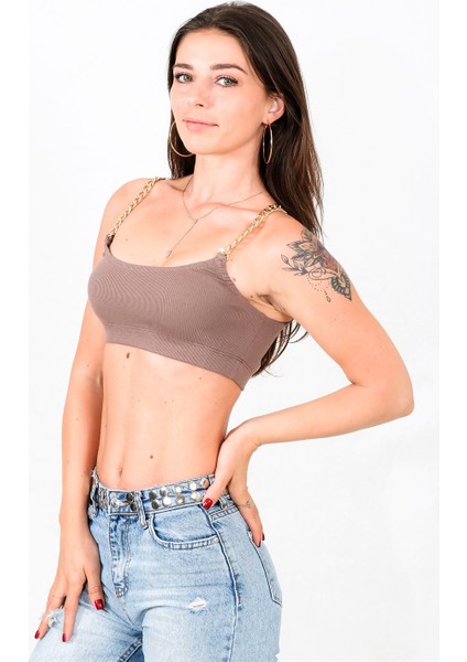 Viendo Zincir Askılı Kaşkorse Crop Top Büstiyer indirimleri