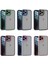 Apple iPhone 12 Pro Kılıf Kamera Çıkıntılı Arkası Kristal Şeffaf Hassas Tuşlu Renkli Kenarlı Flora Kapak Yeşil 3