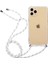 Apple iphone 12 Pro Max Kılıf Omuz Boyun Askılı Ipli Şeffaf Antişok X-Rop Kılıf Dört Köşeli Darbe Koruma 1