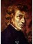 Fransız Sanatçı Eugène Delacroix Frédéric Chopin'in Portresi (1838) Tablo Ahşap Poster Dekoratif 1