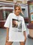 Kadın Beyaz Urban Baskılı T-Shirt 3