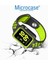 Apple Watch Uyumlu 7 45MM Armor Silikon Kılıf - Siyah-Yeşil KN06 3