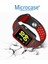 Apple Watch Uyumlu 7 45MM Armor Silikon Kılıf - Siyah-Kırmızı KN06 3