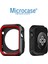 Apple Watch Uyumlu 7 45MM Armor Silikon Kılıf - Siyah-Kırmızı KN06 5