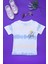 Çizgi Kids Kız Çocuk Batik Desen Beach Girl Baskılı Mavi Turuncu T-Shirt 1