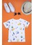 Çizgi Kids Erkek Çocuk Aloha Baskılı Beyaz T-Shirt 1