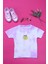 Çizgi Kids Kız Çocuk Batik Desen Smile Limon Baskılı Lila T-Shirt 3