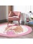 Fashion Girl Dijital Baskılı Modern Pembe Çocuk Ve Genç Odası Yıkanabilir Kaymaz Tabanlı Yuvarlak Halı 4