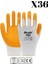 Pn5 Sarı Beyaz Palyester Örme Nitril Eldiven NO10 36 Çift 1
