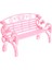 Plastik Bahçe Veranda Park Bank 1: 6 Ölçekli Dollhouse Minyatür Mobilya Pembe (Yurt Dışından) 2