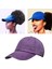 At Kuyruğu Beyzbol Şapkası Kadın Dağınık Yüksek Topuz Tenis Şapka Ayarlanabilir Snapback Mor 3