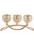 3 Kristal Mumluklar Şamdan Şamdan Düğün Masa Centerpieces Altın (Yurt Dışından) 1