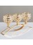 3 Kristal Mumluklar Şamdan Şamdan Düğün Masa Centerpieces Altın (Yurt Dışından) 3