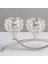 Kristal Mumluk 3 Arms Candelabra Düğün Masa Süs Gümüş (Yurt Dışından) 5
