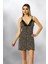 Leopar Desenli Dantel Detaylı Gecelik 6354 1