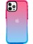 Case 4U Apple iPhone 12 Pro Kılıf Renkli Transparan Yumuşak Silikon Süper Punto Kapak Pembe - Mavi 1