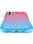 Case 4U Apple iPhone 12 Pro Kılıf Renkli Transparan Yumuşak Silikon Süper Punto Kapak Pembe - Mavi 2