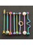 8 Adet Endüstriyel Piercing Topu Halter Kulak Bar Küpe 14G Kadınlar Renkli (Yurt Dışından) 2