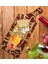 Gift Retro Motif Tasarımlı Dikdörtgen Şeklinde Doğal Ahşap Servis ve Sunum Tabağı Model 2 2