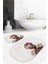 Real Homes Mermer Zeminli Zenci Kadın Motifli 2'li Oval Kaymaz Tabanlı Mutfak Halı Takımı & Banyo Paspas Seti 2