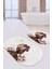 Real Homes Mermer Zeminli Zenci Kadın Motifli 2'li Oval Kaymaz Tabanlı Mutfak Halı Takımı & Banyo Paspas Seti 3