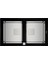 DIAMOND RS15 2B 86 Ankastre Kumanda Sifonlu Cam Eviye Siyah/Çelik 86 cm 115030017 1