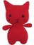 Kırmızı Miniş Pisi Uyku Arkadaşı Amigurumi Organik Oyuncak 1