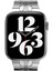 Apple Watch 7 45 mm Uyumlu Metal Kordon Premium Paslanmaz Çelik Kayış Şık & Agresif Tasarım 3
