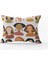 Beyaz Kahverengi Kadın Figürlü Kırlent Yastık Kılıfı - CGH250-3550 Çift Tarafı Baskılı 1