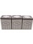 ERB49U6 Kare Metal Saklama Kabı 120X120 3 Lü Set, Retro 1