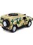 Metal Hummer Askeri Jeep Çek Bırak Kahverengi Işıklı 12 cm 3