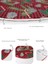 Real Homes Kırmızı Ekose Yılbaşı Tasaımlı 2'li Oval Kaymaz Tabanlı Banyo Paspas Takımı & Mutfak Paspas Seti 4