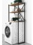 3 Raflı Metal Banyo Düzenleyici Metal Banyo Rafı Çamaşır Makinası Üstü Çam 4