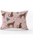 Pembe Kahverengi Tropikal Kaplan Figürlü Kırlent Yastık Kılıfı - CGH249-3550 Çift Tarafı Baskılı 1