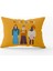 Sarı Turuncu Modern Figürlü Kırlent Yastık Kılıfı - CGH165-3550 Çift Tarafı Baskılı 1