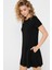 % 100 Pamuklu Cepli Regular Fit Bisiklet Yaka Mini Elbise Bayan Elbise 15202971 1