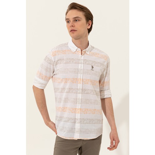 U.S. Polo Assn. Erkek Haki Gömlek Uzunkol 50246315-VR027
