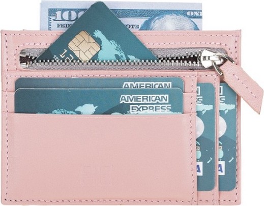 PLM Zip Deri Fermuarlı Kartlık Zpch Nu2 Pembe