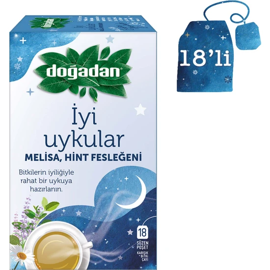 Doğadan Iyi Uykular Çayı Melisa ve Hint Fesleğeni 18'li Paket