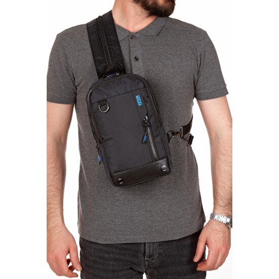 Torz Erkek Çapraz Göğüs ve Sırt Çantası Bodybag Fonksiyonel Su Geçirmez Kumaş Tablet Omuz Çanta