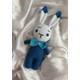 Ruhurevan Mavi Papyonlu Minik Tavşan, Uyku Arkadaşı | Sağlıklı Amigurumi Örgü Oyuncak
