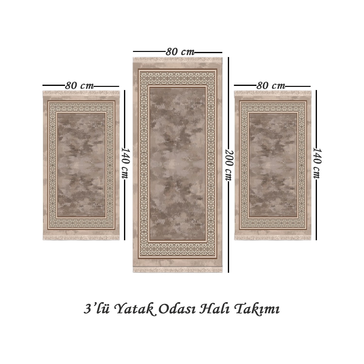 Alaaddin Carpet Yatak Odası 3�Lü Set Halı 2 Adet 80 x 140 cm Fiyatı