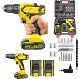 Rebellisch Germany 68 V 10 Ah Extreme Quality Series Darbeli Metal Şanzıman Çift Akülü Vidalama Matkap + 27 Parça Setli