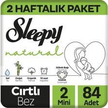 Sleepy Natural 2 Bebek Bezi 2 Numara Mini 84'lü