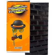 Chocolato Doğum Günün Kutlu Olsun 2 100 gr Bitter Tablet Çikolata