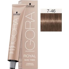 Schwarzkopf Igora Royal Nude Tones 7-46 Kumral-Bej Çikolata Saç Boyası