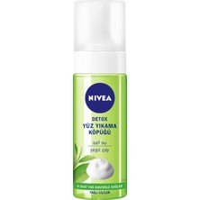 NIVEA Detox Yüz Yıkama Köpüğü Yağlı Ciltler,150ml,Yüz Temizleme, Gözenek Arındırıcı, Yeşil Çay ve Antioksidan içerir